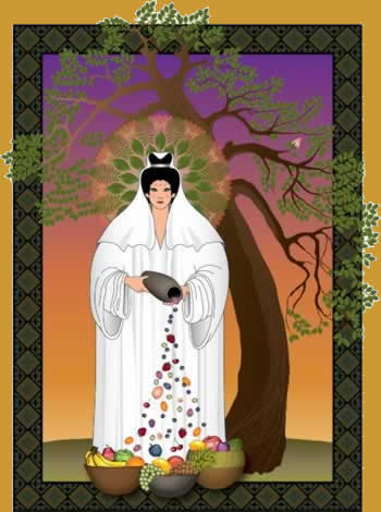 Large image of Kuan Yin of the Trees from the book Journeys.